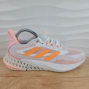 Adidas 4D‎ Fwd Pulse White Flash Orange Running Shoes Womens Size 8.5 - GX2984